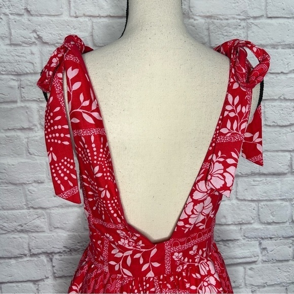 NWT House Of Harlow Mixed Print Deep V-Neck A-Line Mini Dress - Picture 8 of 14